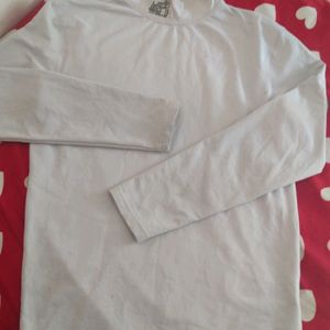 White Full Sleeve Tshirt