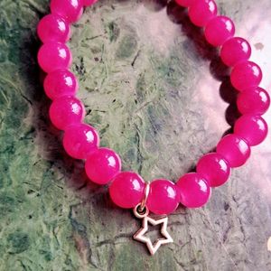 Star Purple Beads Bracelet