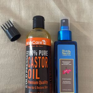 Castor Oil, Rosemary Hair Growth Tonic Combo