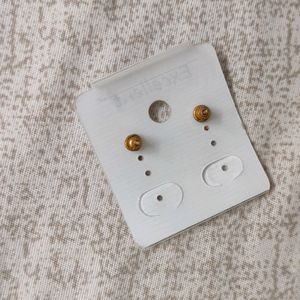 Trendy Western Golden Button Party Studs.