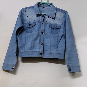 Stone Work Jeans Jacket