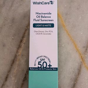 wishcare niacinamide oil balance fluid sunscreen