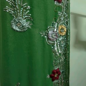 Festive Green Reception Saree