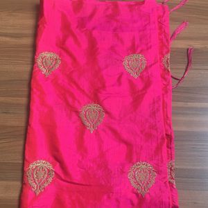 A Beautiful Pink colour Silk Saree