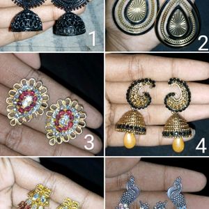 Six Pieces Ethnic Earrings Sets