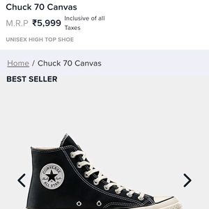 Converse Chuck Taylor 70 Canvas Black