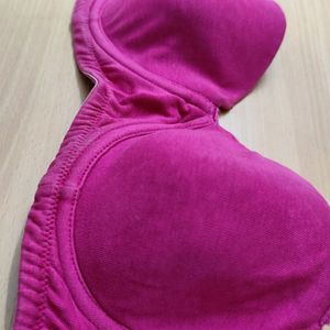 A Padded Pink Bra For Going Strapless