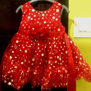 3-6 Month Beautiful Red Colour Dress