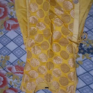 Embroidered Yellow Golden Gown