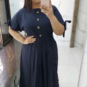 solid Navy blue dress