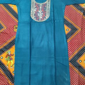 Rayon Embroidery Work Kurti