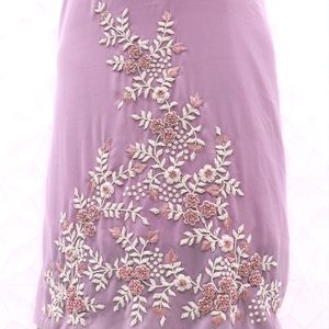 Lavender Designer Handwork Kurta Fabric