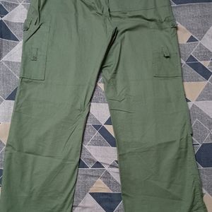 New Me Olive Cargos For Women