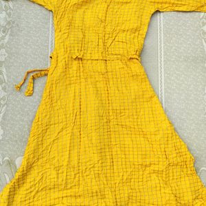 A-line Yellow Kurti