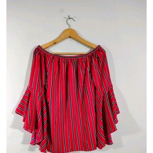 Fig Bardot Striped Top New