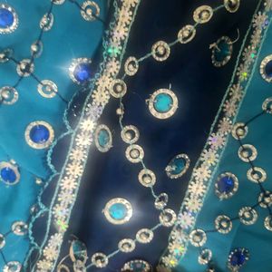 Full Heavy Embroidery Party Wear Saree