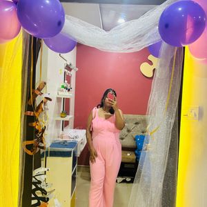 Solid Women Pink Jumpsuit