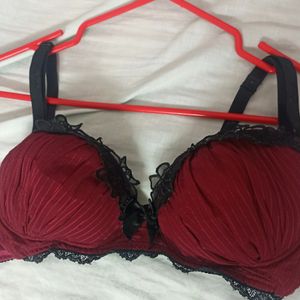 Pretty Coquette Bra Maroon