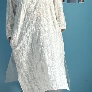 White Chikankari Kurta