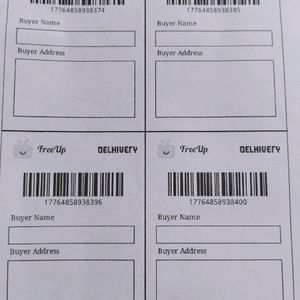 10 Non Sticky Shipping Labels