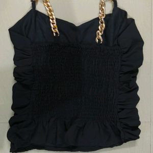 Zara Crop Top with Luxe Gold Straps