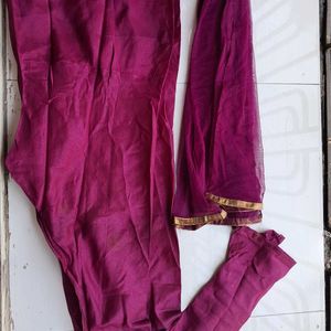 Purple Stone Work Salwar Set