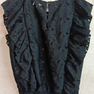 🇨🇳 MAY See-through Fashion Top Kaftan Black