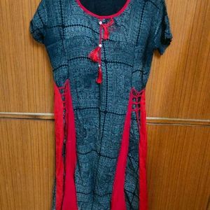 Black And Red Kurta