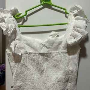 Frilly Poly Crop Top