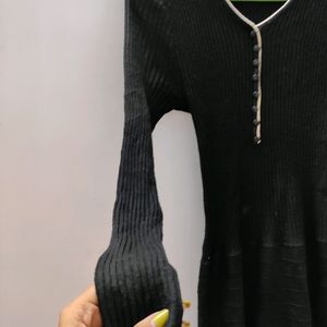 woolen high neck one piece