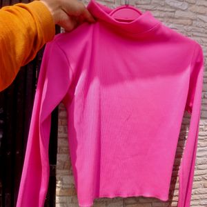 Pink Barbie Turtle Neck Top