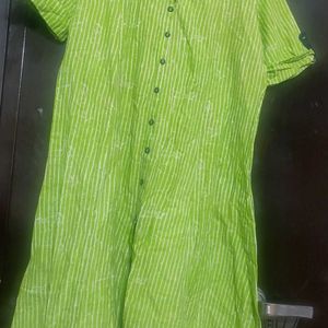 Fluorescent Green Kurti For Girl Or Woman 38 Bust