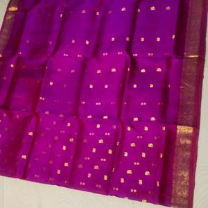 Purple Colour pure Kanchi pattu saree