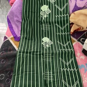 Only  220 Rs 🌸Green Cotton Unstiched Suit With Du