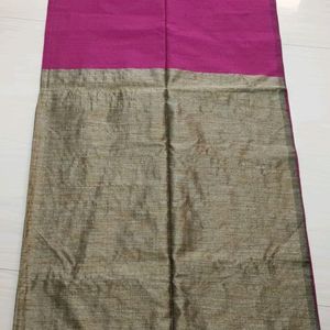 Soft Khadi Saree Pink