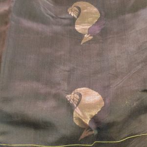 Brown Cotton Silk Saree