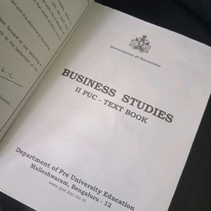 2nd PUC Business Studies Textbook