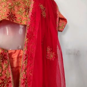 Combo 2 Dress,Corel Embroidered Lehenga Choli