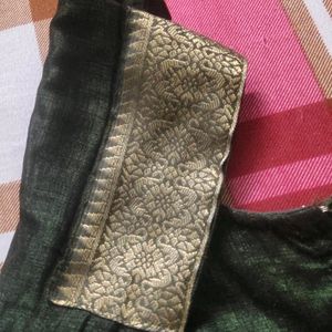 Art Silk Olive Blouse For Women