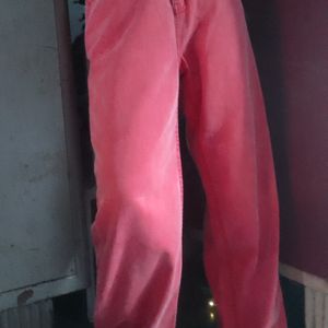 Red High Waist Jeans For Casual Ocassion