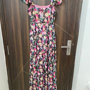 Pink Floral Maxi Dress