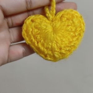 New Crochet Heart Keychain