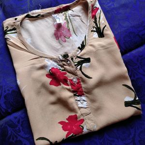 Floral Nude Top