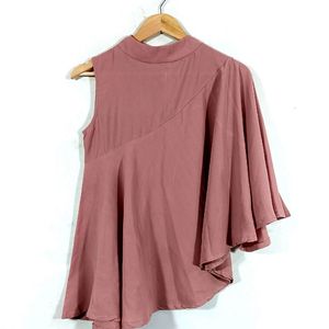 DIVINE 👚 Pretty Mauve Single Shoulder Flowy Top👚