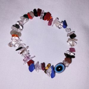 Evil Eye Chip Beads Bracelet