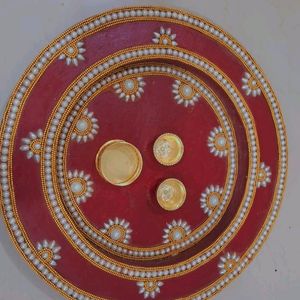 Wood Pooja Thali