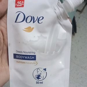 Dove Body Wash 50 ML And 3 Sheet Masks