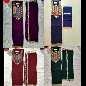 PICK ANY EMBROIDERED DRESS MATERIAL IN 740 RS.