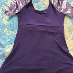 Purple Cute Rose Bow Top