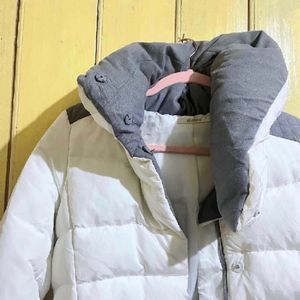 White Puffer Jacket (Feather)